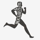 Be Fast or Be Last. Sport/Fitness Typographic Poster. Running Man. Motivational and Inspirational I-Svesla Tasla-Art Print