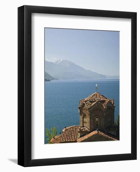 Sveti Jovan at Kaneo Church, Lake Ohrid, Macedonia-Walter Bibikow-Framed Photographic Print