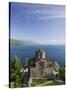 Sveti Jovan at Kaneo Church on Lake Ohrid, Ohrid, Macedonia-Walter Bibikow-Stretched Canvas