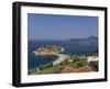 Sveti Stefan and Adriatic Coastline, Montenegro-Graham Lawrence-Framed Photographic Print
