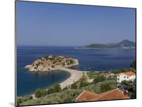 Sveti Stefan and Adriatic Coastline, Montenegro-Graham Lawrence-Mounted Photographic Print
