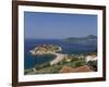 Sveti Stefan and Adriatic Coastline, Montenegro-Graham Lawrence-Framed Photographic Print