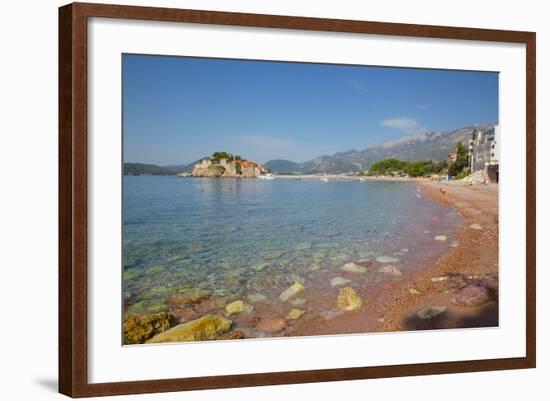 Sveti Stefan, Budva Bay, the Budva Riviera, Montenegro, Europe-Frank Fell-Framed Photographic Print