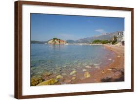Sveti Stefan, Budva Bay, the Budva Riviera, Montenegro, Europe-Frank Fell-Framed Photographic Print