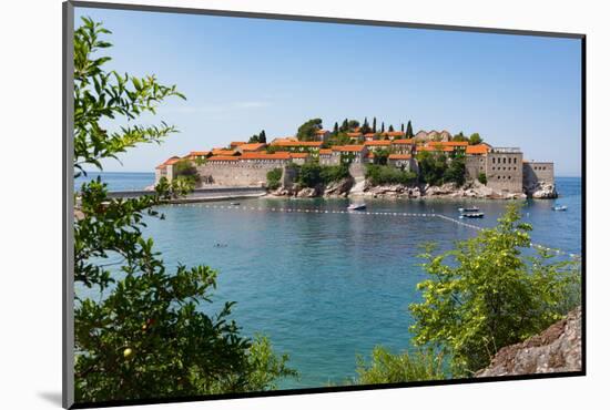 Sveti Stefan, near Budva, Montenegro.-null-Mounted Photographic Print