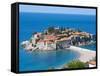 Sveti Stefan, Seaside Resort in Western Montenegro, Europe-Michael Runkel-Framed Stretched Canvas