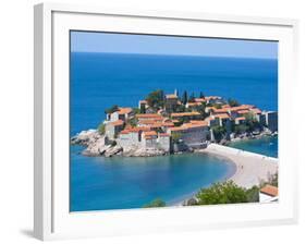 Sveti Stefan, Seaside Resort in Western Montenegro, Europe-Michael Runkel-Framed Photographic Print