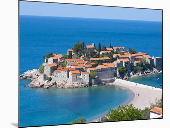 Sveti Stefan, Seaside Resort in Western Montenegro, Europe-Michael Runkel-Mounted Photographic Print