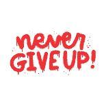 Never Give up - Motivational Quote in Wall Art Style. Spray Paint Urban Graffiti Text. Isolated Han-Svetlana Shamshurina-Photographic Print