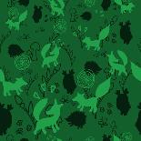 Animal Pattern with Wild Animals-Svetlana Tingaeva-Art Print