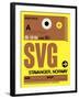 SVG Stavanger Luggage Tag I-NaxArt-Framed Art Print