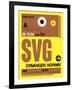 SVG Stavanger Luggage Tag I-NaxArt-Framed Art Print