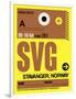 SVG Stavanger Luggage Tag I-NaxArt-Framed Art Print