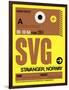 SVG Stavanger Luggage Tag I-NaxArt-Framed Art Print