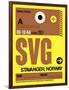 SVG Stavanger Luggage Tag I-NaxArt-Framed Art Print