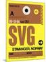 SVG Stavanger Luggage Tag I-NaxArt-Mounted Art Print