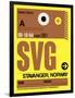 SVG Stavanger Luggage Tag I-NaxArt-Framed Art Print