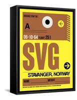 SVG Stavanger Luggage Tag I-NaxArt-Framed Stretched Canvas