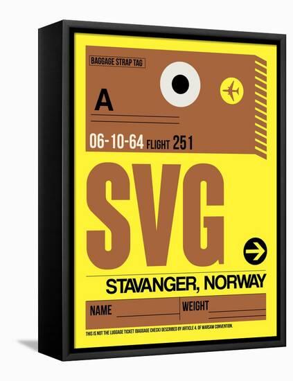 SVG Stavanger Luggage Tag I-NaxArt-Framed Stretched Canvas