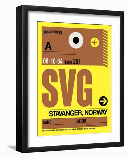 SVG Stavanger Luggage Tag I-NaxArt-Framed Art Print