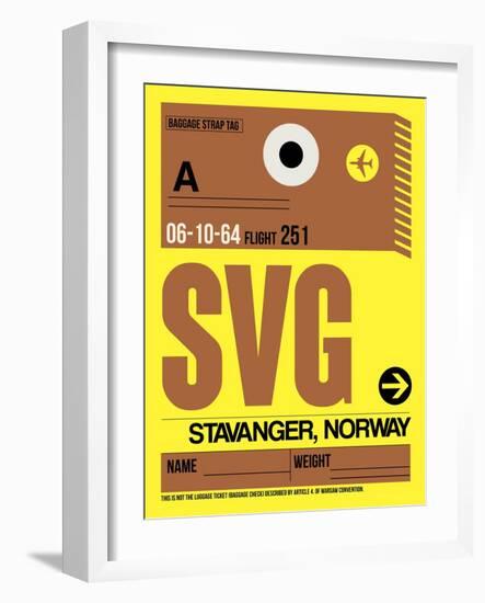 SVG Stavanger Luggage Tag I-NaxArt-Framed Art Print