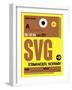 SVG Stavanger Luggage Tag I-NaxArt-Framed Art Print