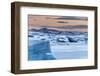 Svinafellsjoekull Glacier in Vatnajokull During Winter. Glacier Front and the Frozen Glacial Lake-Martin Zwick-Framed Photographic Print