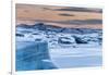 Svinafellsjoekull Glacier in Vatnajokull During Winter. Glacier Front and the Frozen Glacial Lake-Martin Zwick-Framed Photographic Print