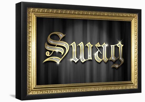 Swag Bling Faux Frame Poster-null-Framed Poster