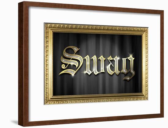 Swag Bling Faux Frame Poster-null-Framed Poster