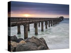 Swakopmund Pier at Sunset, Namibia-Frances Gallogly-Stretched Canvas