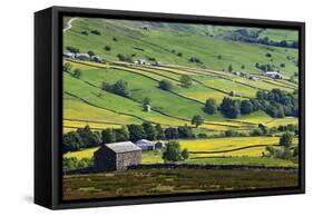 Swaledale in Summer from Askrigg High Road Near Muker-Mark Sunderland-Framed Stretched Canvas