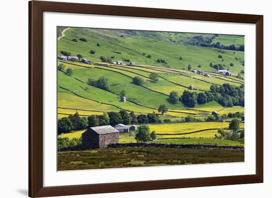 Swaledale in Summer from Askrigg High Road Near Muker-Mark Sunderland-Framed Photographic Print