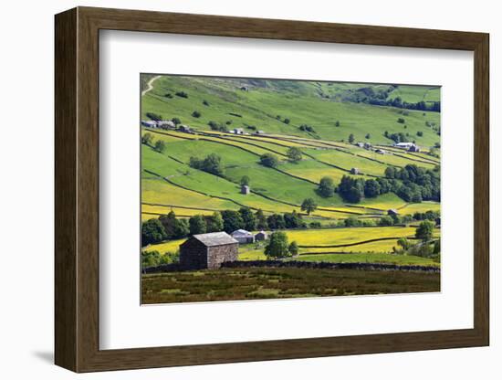 Swaledale in Summer from Askrigg High Road Near Muker-Mark Sunderland-Framed Photographic Print