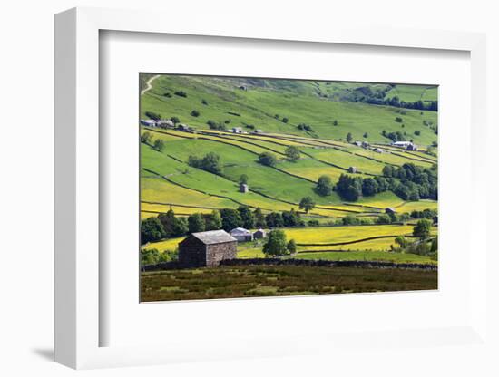 Swaledale in Summer from Askrigg High Road Near Muker-Mark Sunderland-Framed Photographic Print