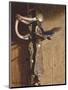 Swallow On Saddlery-Peter Munro-Mounted Premium Giclee Print