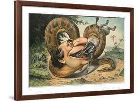 Swallowed!-JS Pughe-Framed Art Print