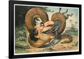 Swallowed!-JS Pughe-Framed Art Print