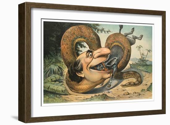 Swallowed!-JS Pughe-Framed Art Print