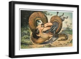 Swallowed!-JS Pughe-Framed Art Print