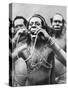 Swallowing Canes in a Ceremonial Ritual, New Guinea, 1936-null-Stretched Canvas