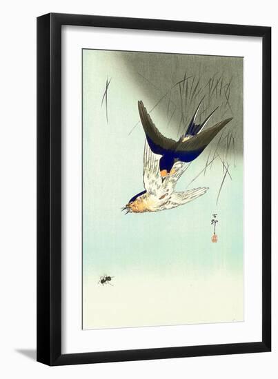 Swallows and Bee-Koson Ohara-Framed Giclee Print