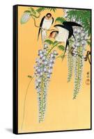 Swallows and Wisteria-Koson Ohara-Framed Stretched Canvas