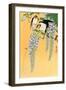 Swallows and Wisteria-Koson Ohara-Framed Giclee Print