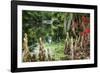 Swamp Cypress With Spanish Moss And Azalea-George Oze-Framed Photographic Print