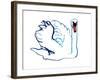 Swan, 2021, (mixed media on paper)-Mark Adlington-Framed Giclee Print