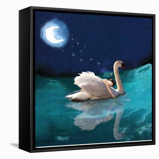 Swan And Child-Nancy Tillman-Framed Stretched Canvas