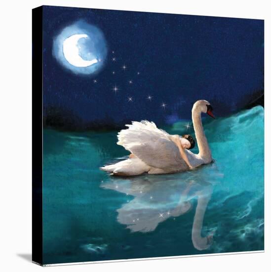 Swan And Child-Nancy Tillman-Stretched Canvas