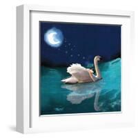 Swan And Child-Nancy Tillman-Framed Art Print