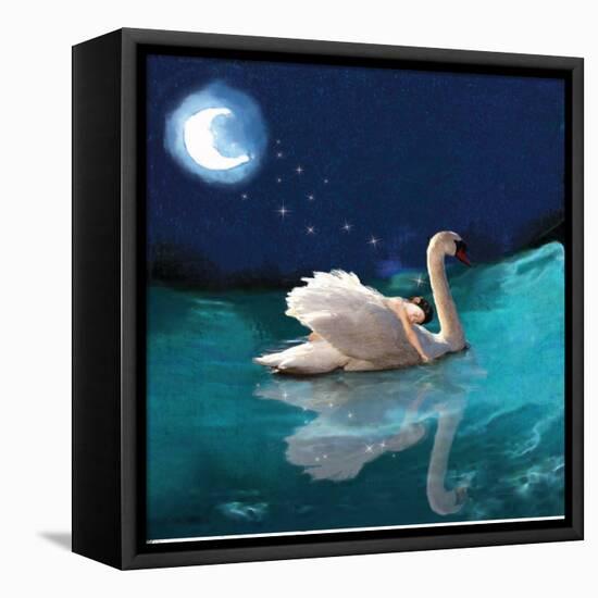 Swan And Child-Nancy Tillman-Framed Stretched Canvas